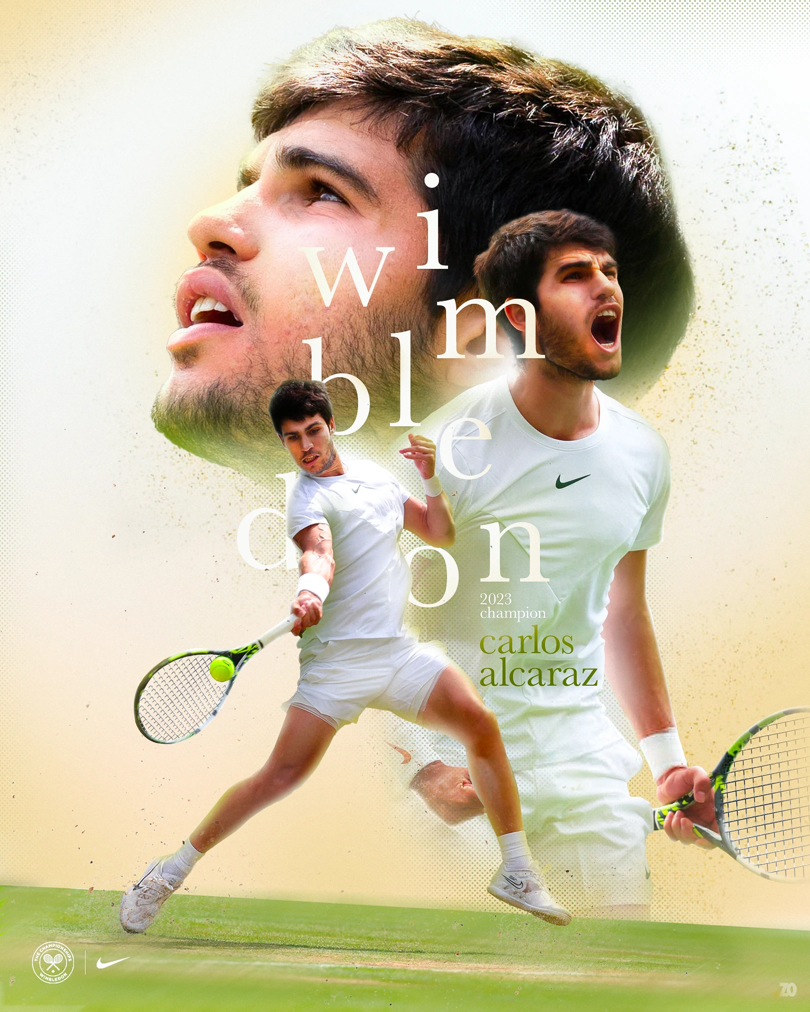 Affiche Carlos Alcaraz champion de Wimbledon