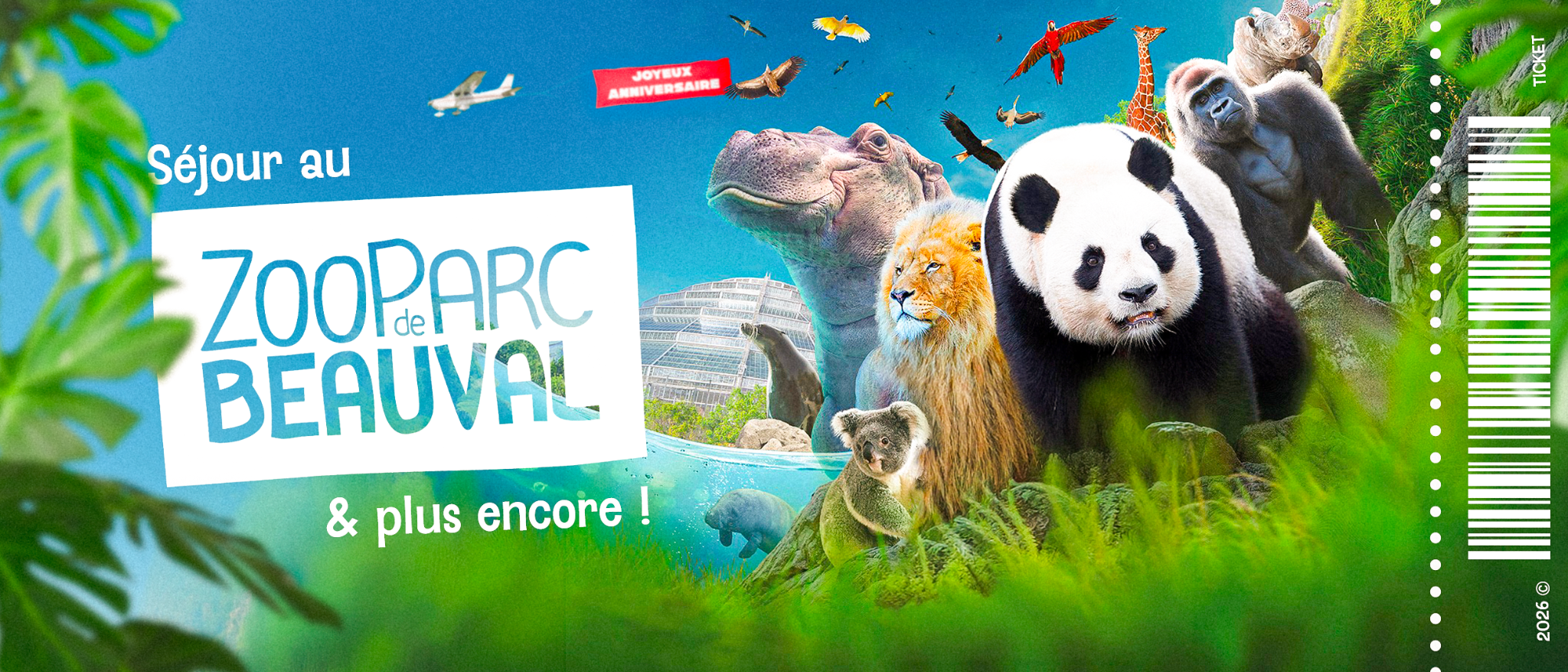 Ticket cadeau pour un séjour au ZooParc de Beauval